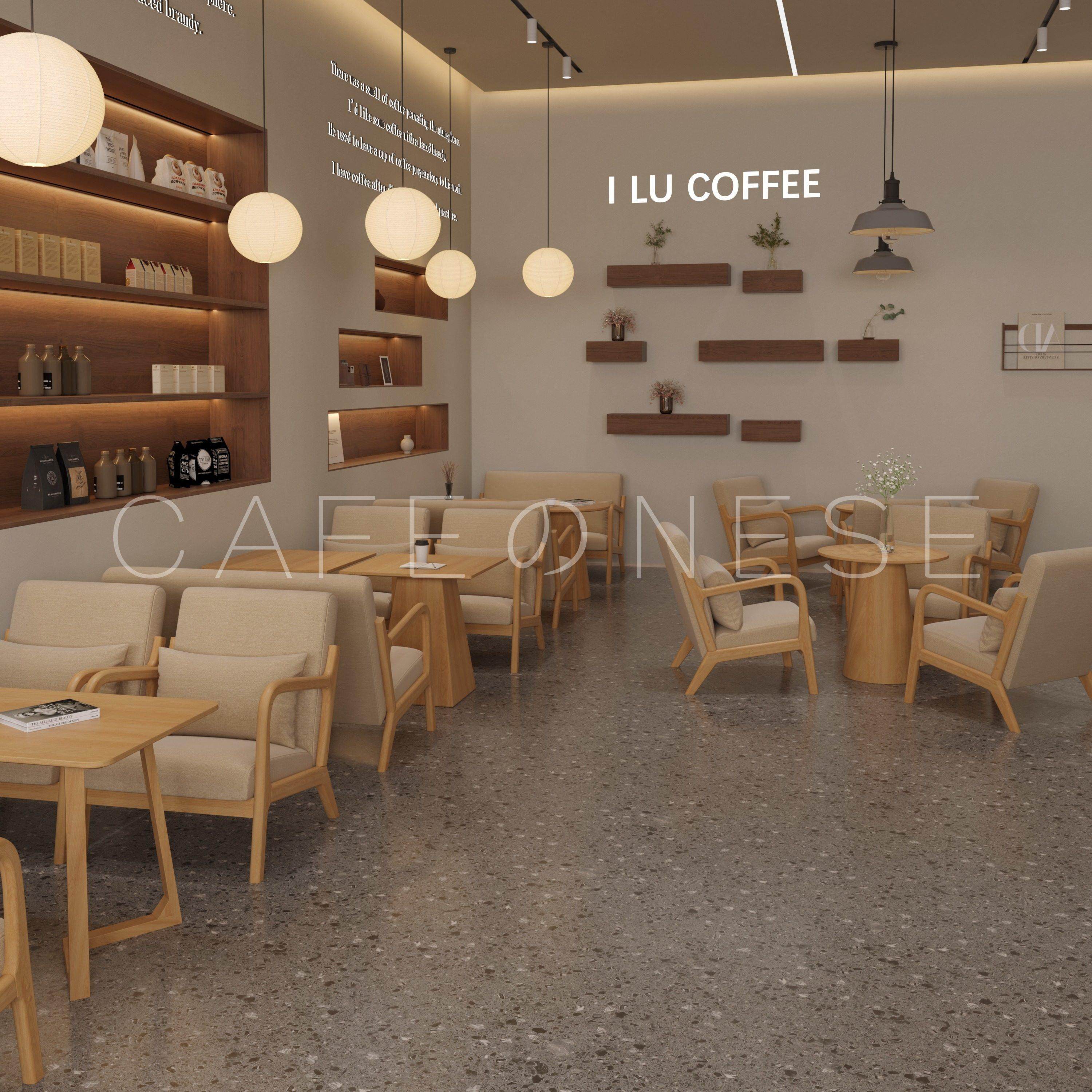 咖啡店厅实木桌椅组合甜品休闲 躺椅奶茶店设计师商用洽谈接待沙