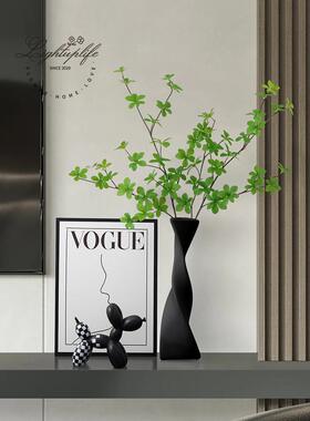 电视柜台面画极简艺术高级感家居客厅悬空入户门玄关绿植装饰摆件