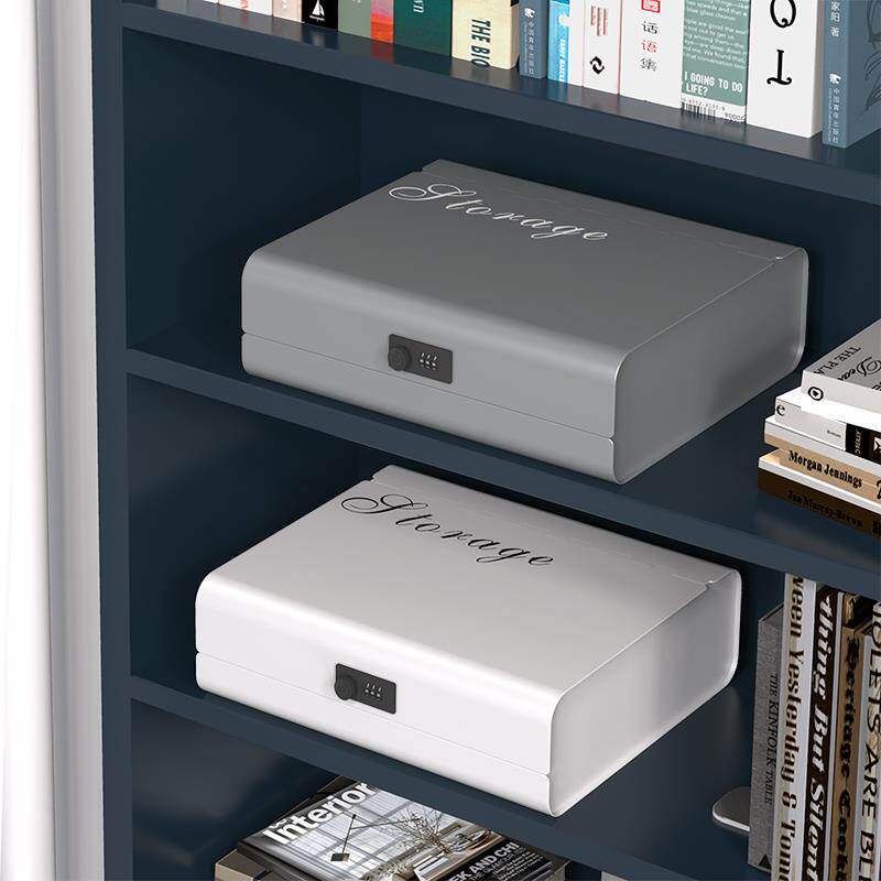 带锁证件收纳盒家用密码大号办公桌文件夹桌面整理杂物收纳箱盒子