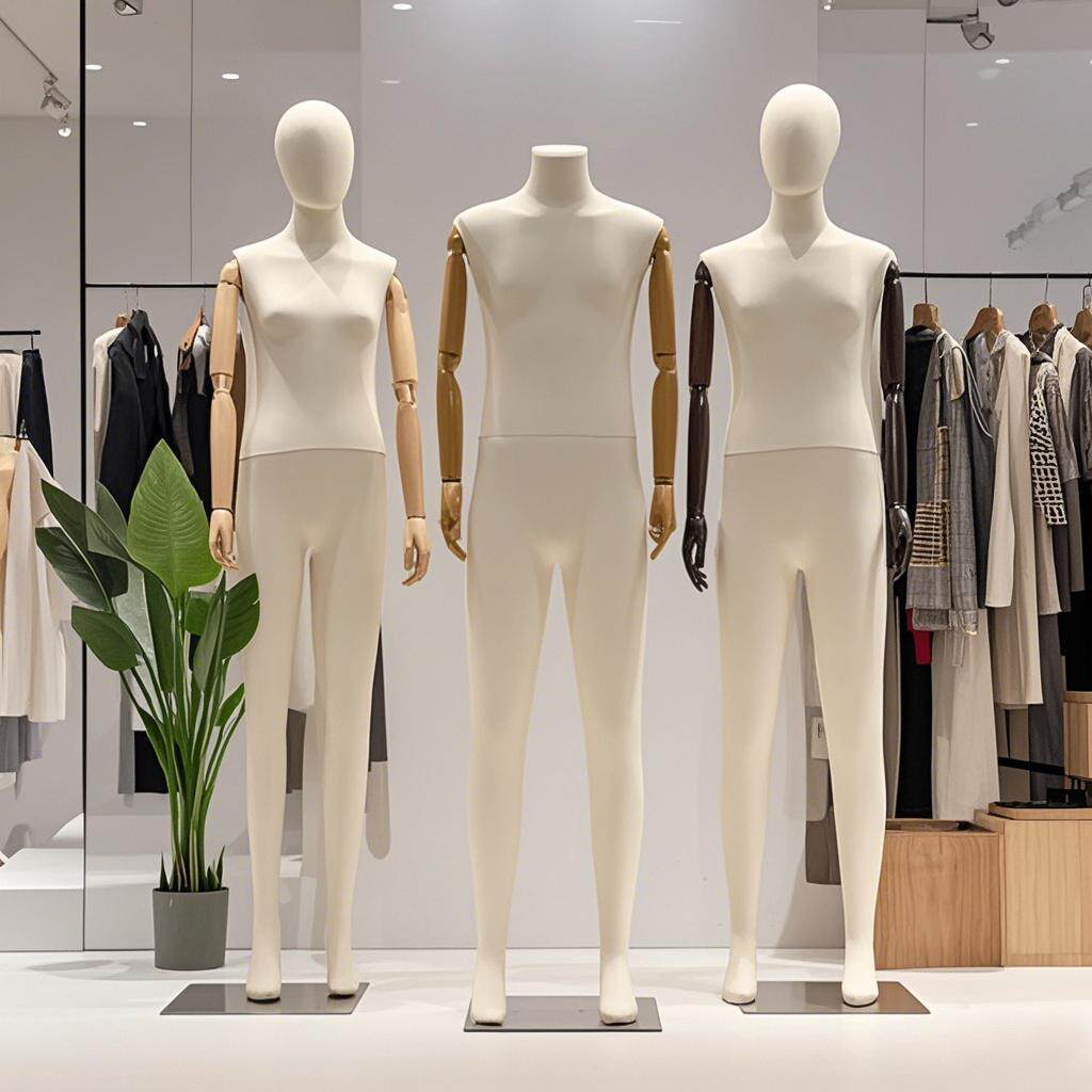 服装店高档模特道具展示架男半身橱窗人台假人偶全身包布人体模型
