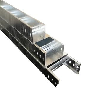 热浸锌槽式桥架镀锌梯式电缆光伏桥架弱电明装金属线槽200*100