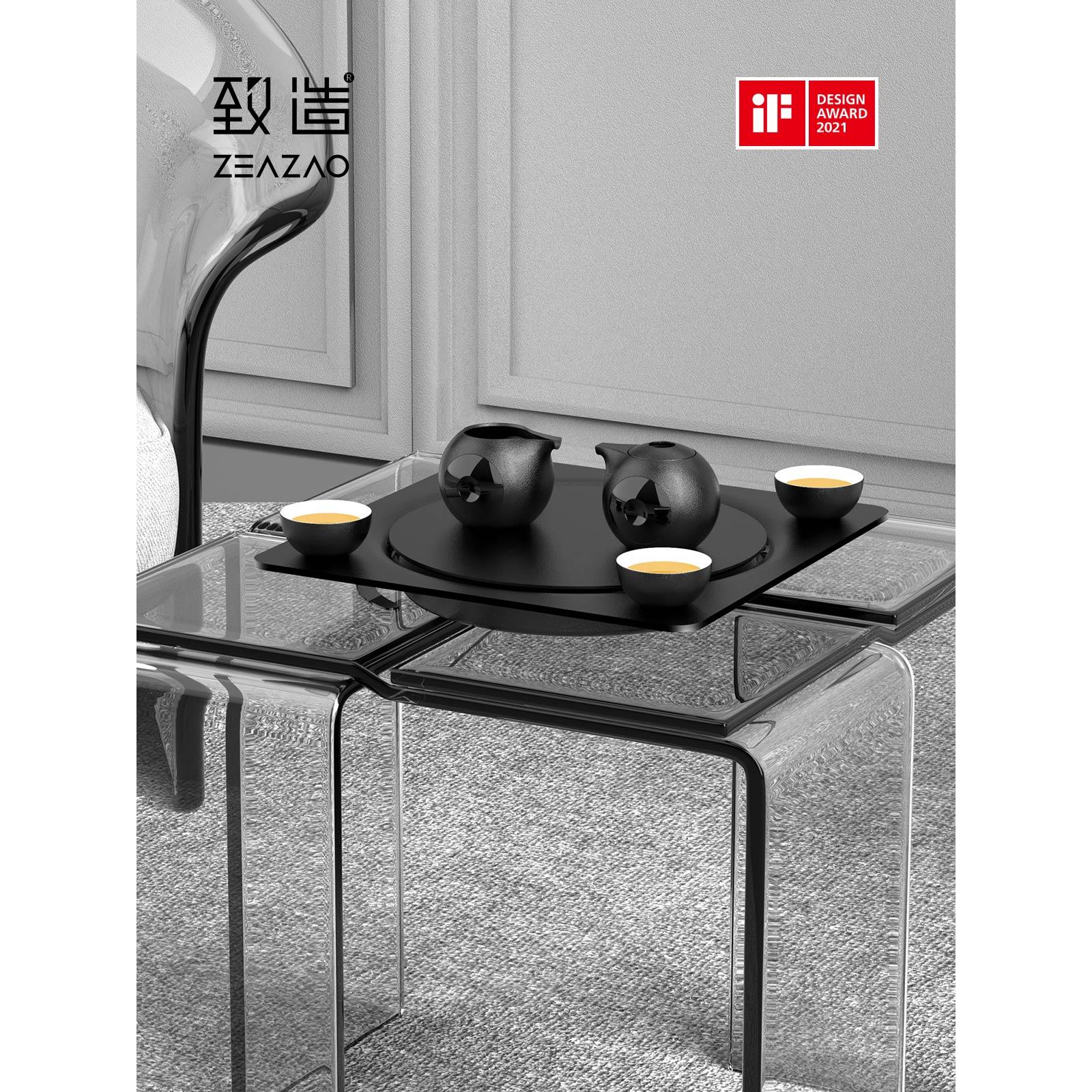 致造缘启储水家用茶具茶盘套装2023新款小型轻奢简约现代日式茶台