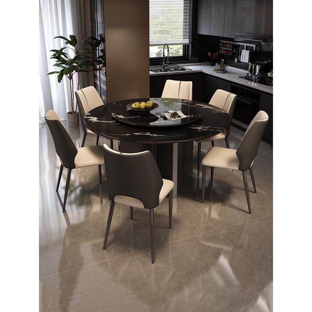 Queid豪华光泽超级水晶餐桌和椅子组合优雅的意大利微晶石大理石,住宅家具,岩板餐桌,淘宝优惠券,粉丝福利购,淘宝优惠卷