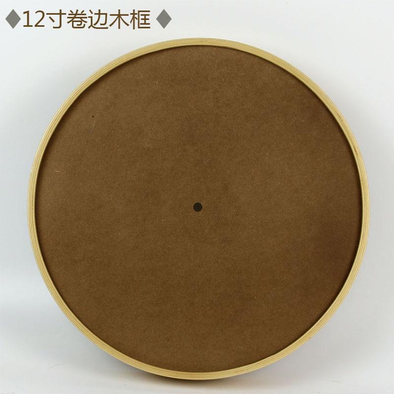8寸12寸14寸实木挂钟配件 原木外框 木质钟表外壳圆形挂画框