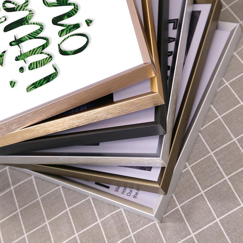 中艺铝合金相框金属画框挂墙A3摆台A4证书框挂墙相框海报框广告框