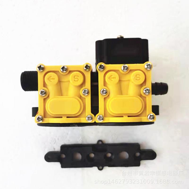 台州XLD信利达隔膜水泵泵头配件 12V双核电动喷雾器回流马达头部