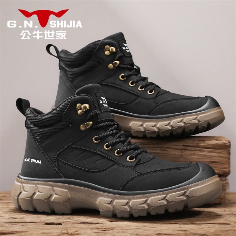 公牛世家男休闲马丁靴官方旗舰店