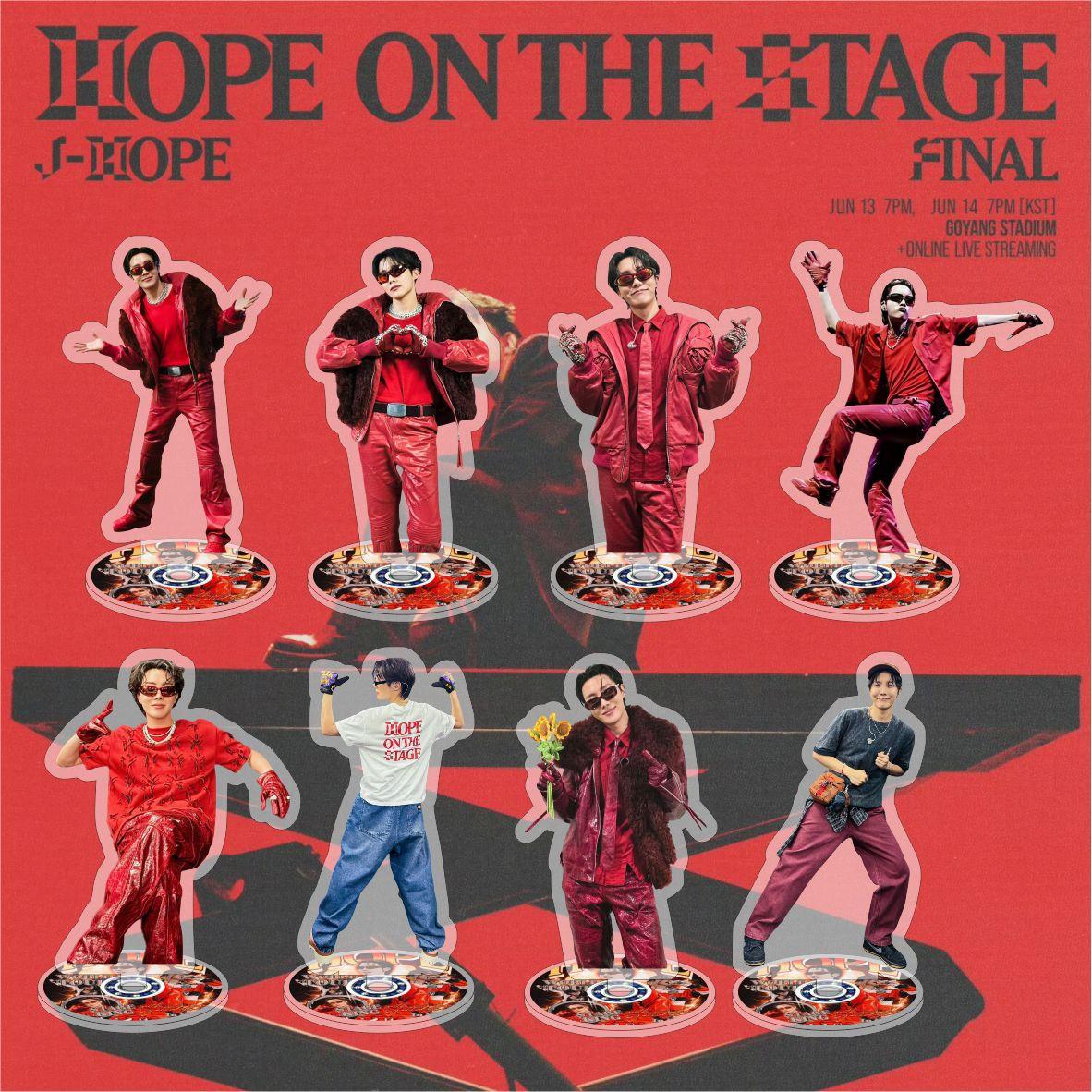 J-HOPE 郑号锡巡演新款亚克力双面可旋转立牌桌面摆件明星周边