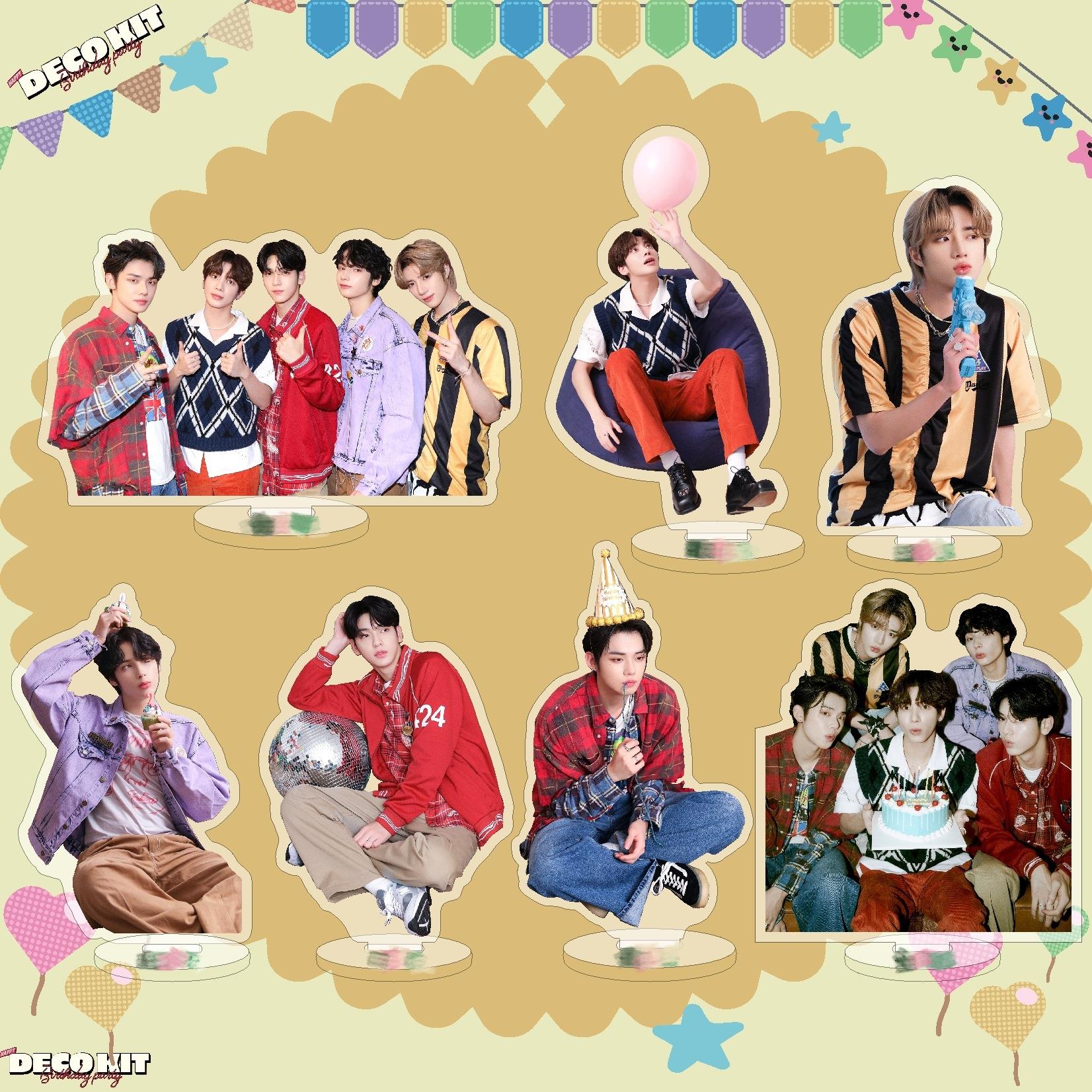 韩国Tx男团DECO KIT派对新款亚克力双面立牌桌面摆件明星周边同款