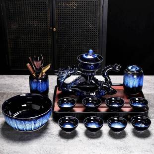 人茶具半全自动紫砂功夫茶具杯陶瓷茶壶茶套家用石装 正品 磨冲泡懒