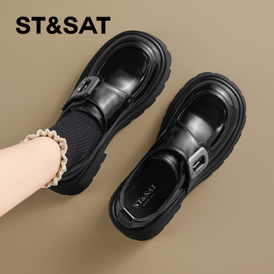 星期六女厚底英伦乐福鞋