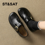 星期六一字扣勃肯鞋女2026春季新款复古风舒适百搭软底通勤休闲鞋