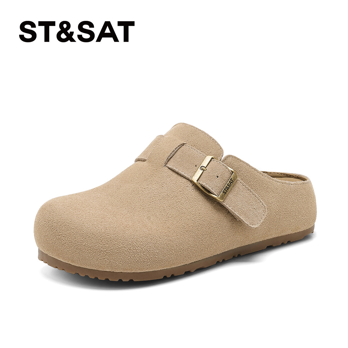 星期六多巴胺包头半拖勃肯鞋女