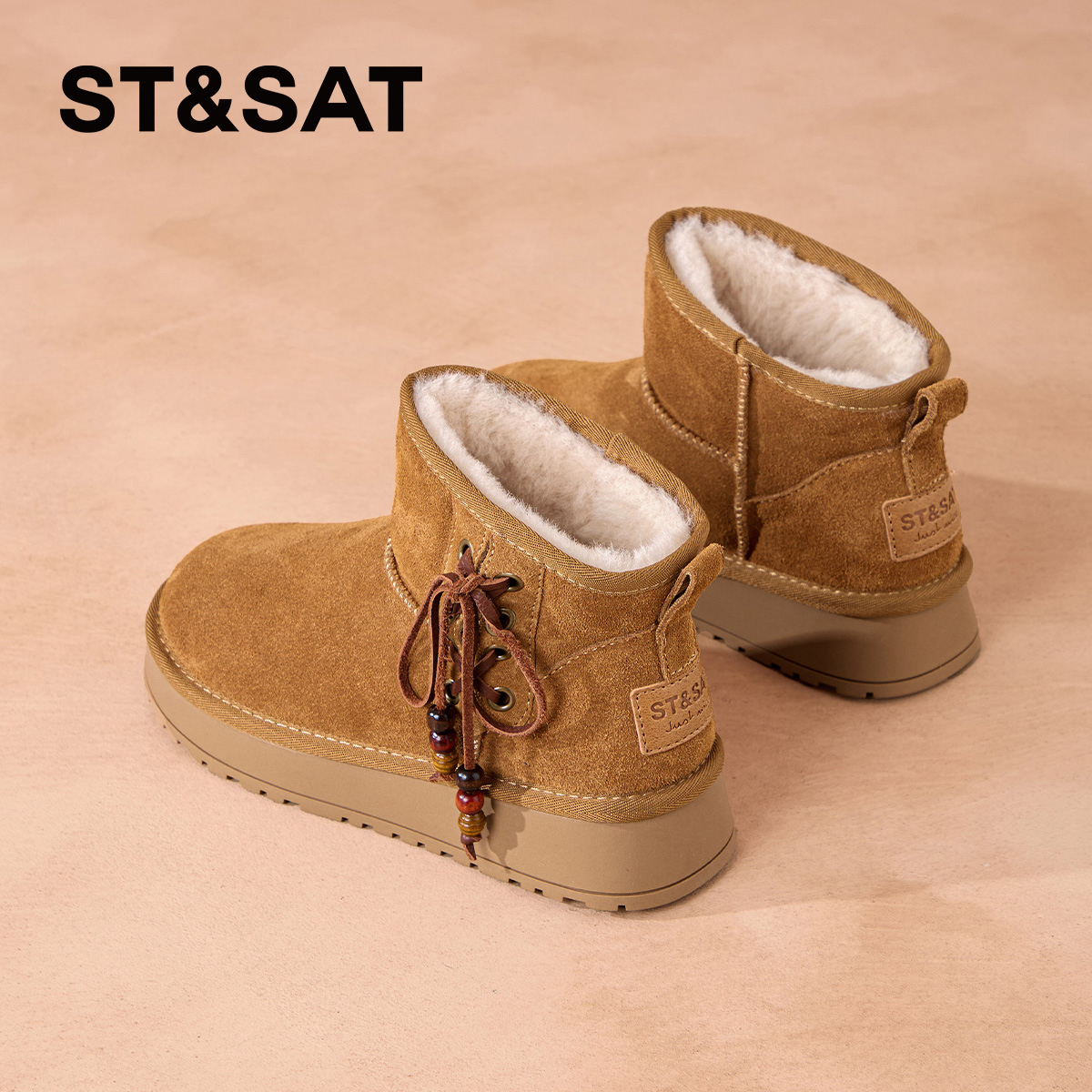 星期六厚底雪地靴女2025新款