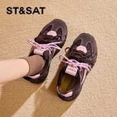 休闲鞋 星期六厚底德训鞋 子 百搭休闲棕色运动鞋 时尚 女2026新款 春季