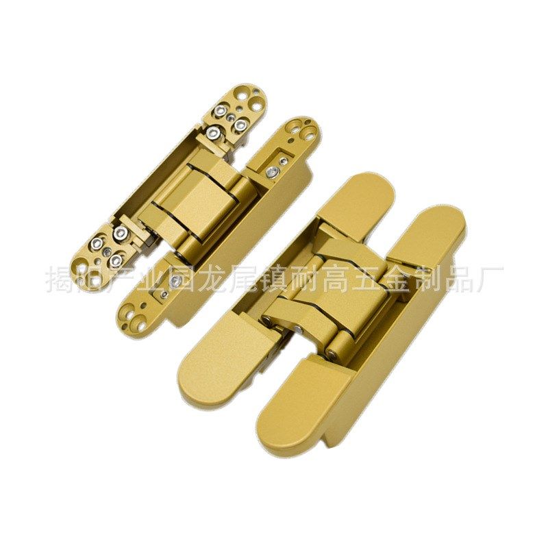直销锌合金内门合页 金色可调暗铰150*25MM房门十字T铰链 H型铰G4