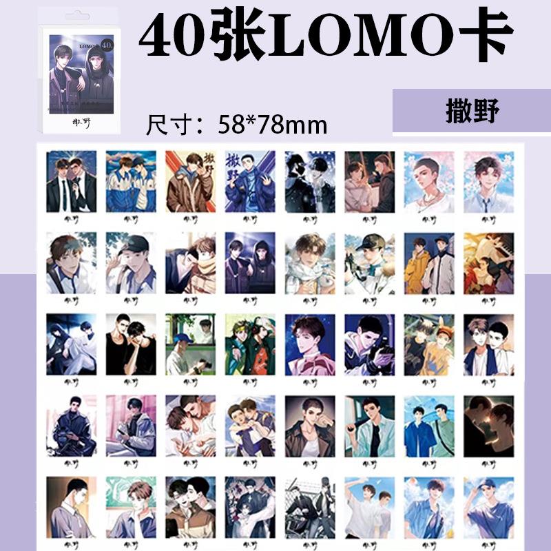 撒野精美lomo卡 蒋丞顾飞二次元动漫周边40张高清留言小卡片贺卡