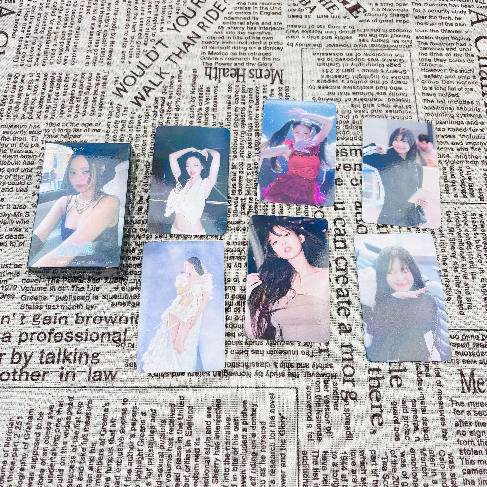 金珍妮镭射小卡55张盒装高清图片不重复覆膜三寸小卡拍立得LOMO卡