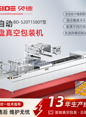 定制BD-520T/580T型全自动托盘真空包装机304不锈钢材质食品包装