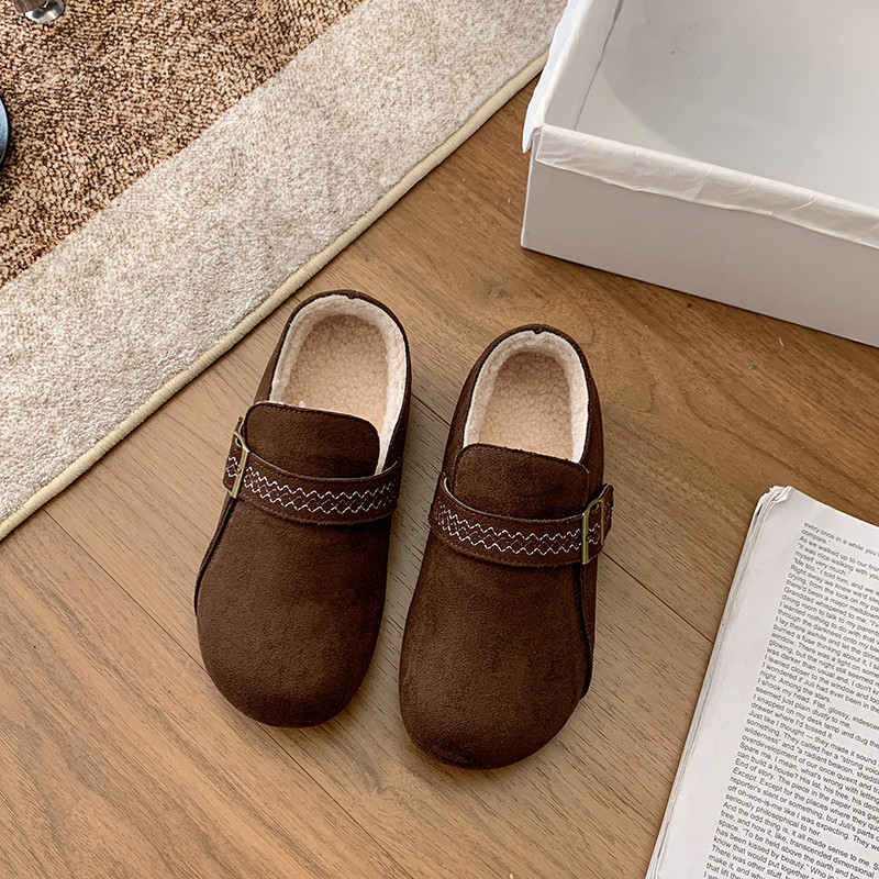 棉鞋女款冬季加绒勃肯鞋子2025新款一脚蹬毛毛鞋厚底雪地靴豆豆鞋,女鞋,勃肯鞋/软木鞋,淘宝优惠券,粉丝福利购,淘宝优惠卷