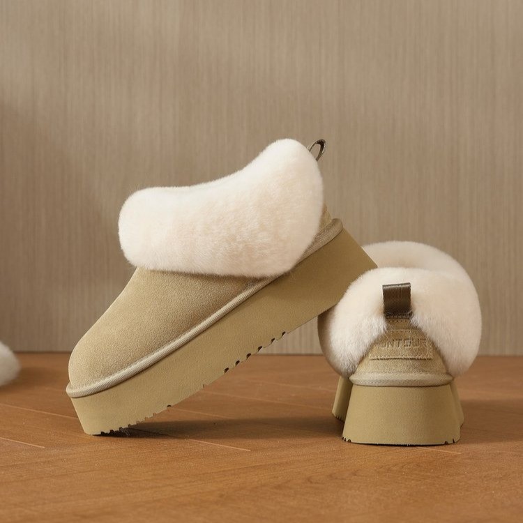 厚底低帮毛毛鞋塔茨勒雪地靴女