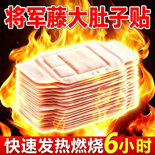 蕲艾将军藤大肚子贴草本蒸汽热敷腹部肚子艾草宫暖发热艾灸贴正品