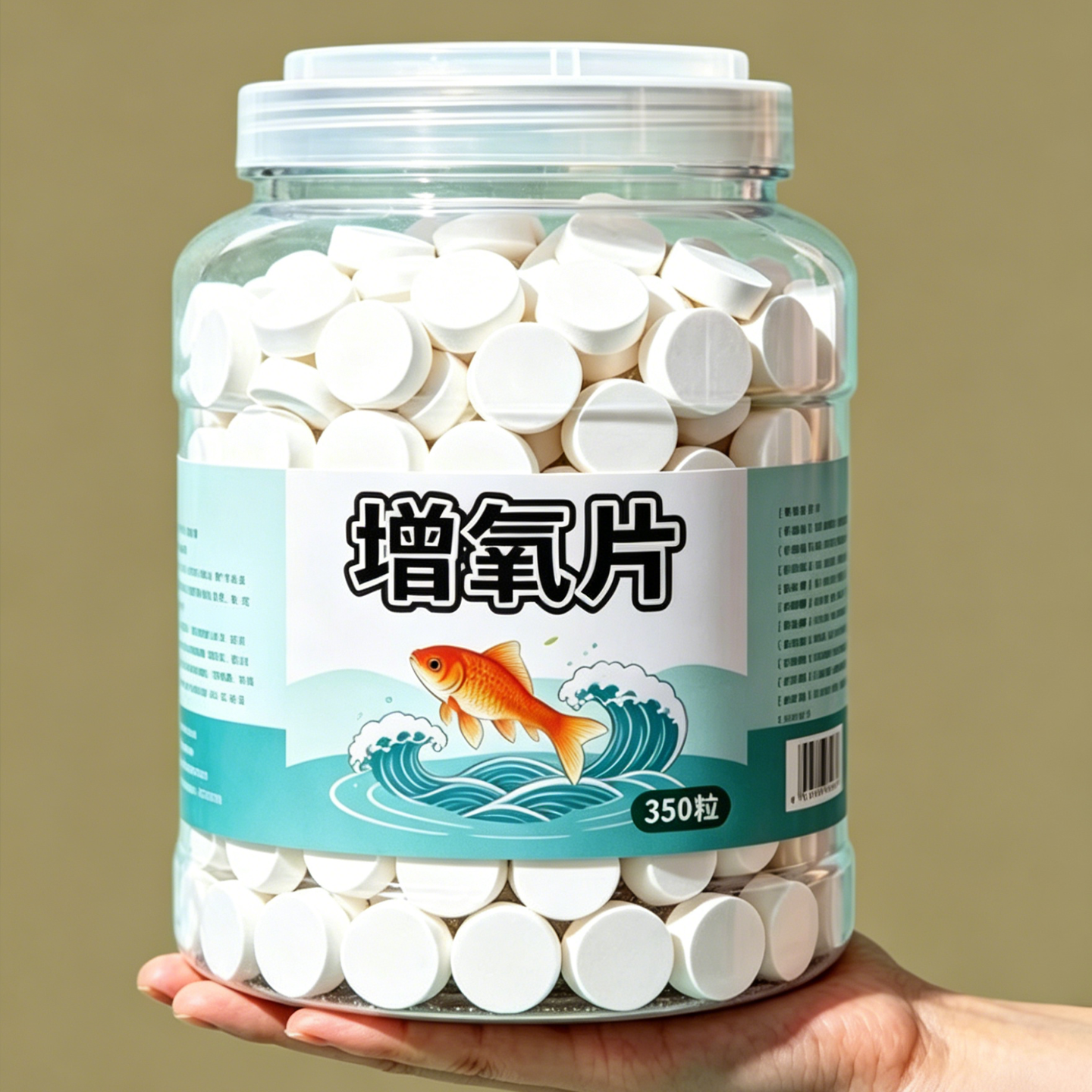 鱼缸无电制氧氧气片增氧颗粒养鱼鱼用无动力加充氧气泡石打氧神器
