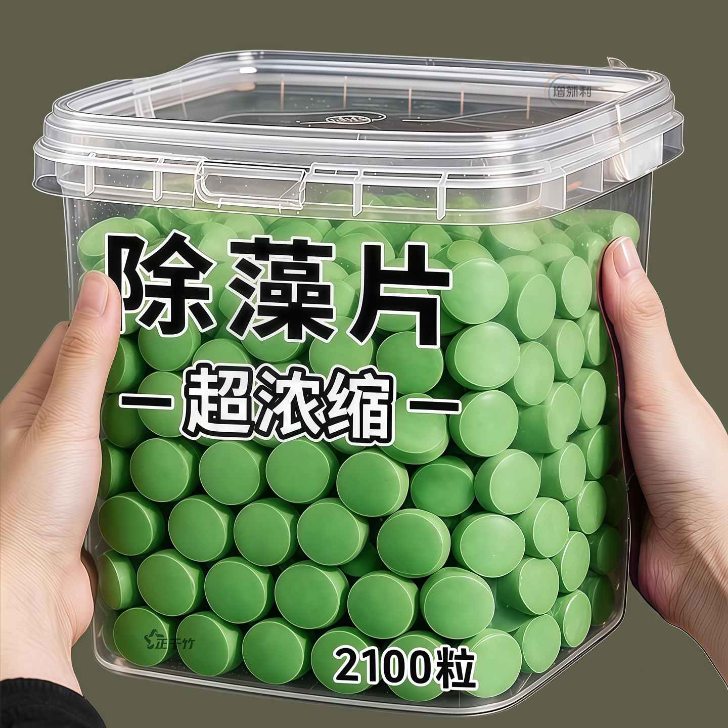 鱼缸除藻片鱼缸青苔清理神器去除绿藻绿水褐藻丝藻黑藻除水垢专用