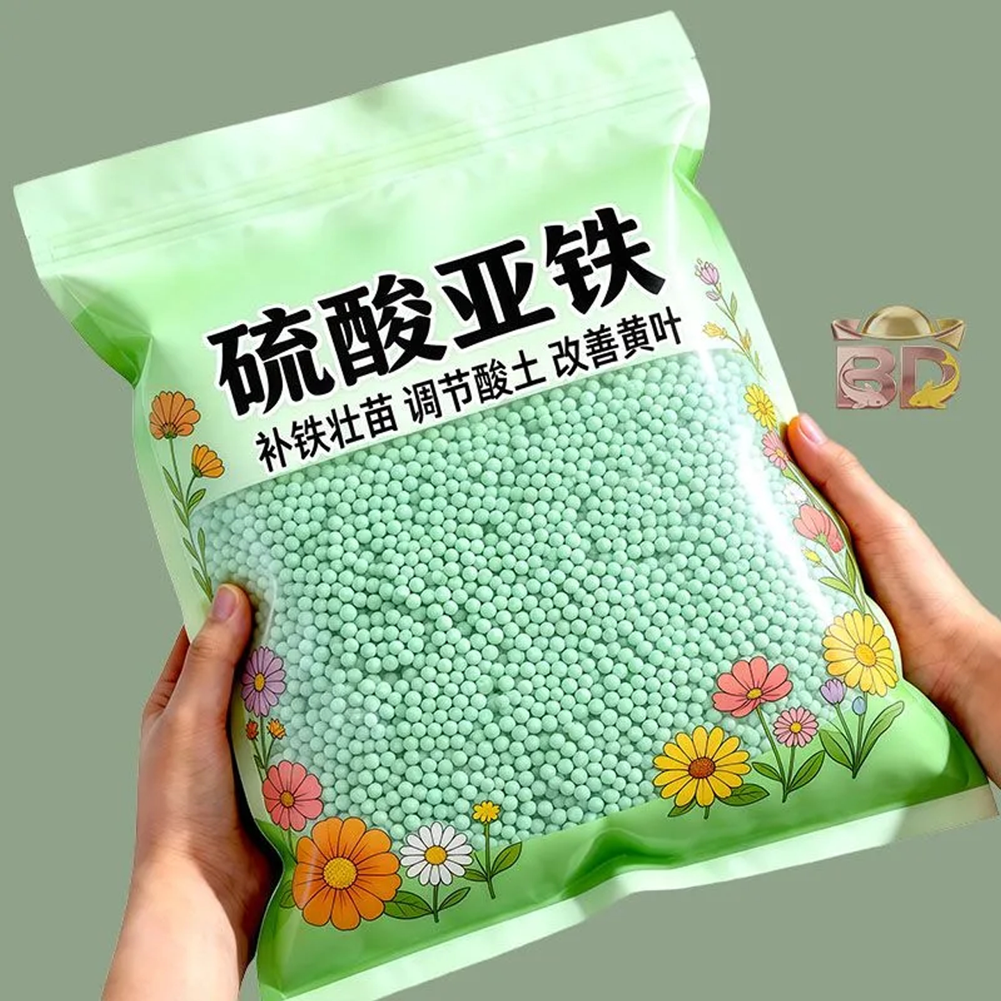 硫酸亚铁花肥料用颗粒调酸性茶花栀子花蓝莓专用土壤改良水溶液肥