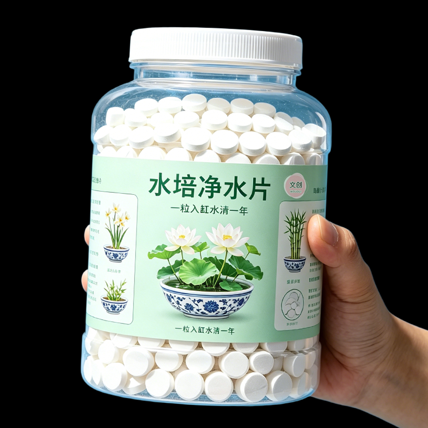 碗莲荷花净水片催芽睡莲开花黄叶叶面黑烂叶增肥水培绿植园艺肥料