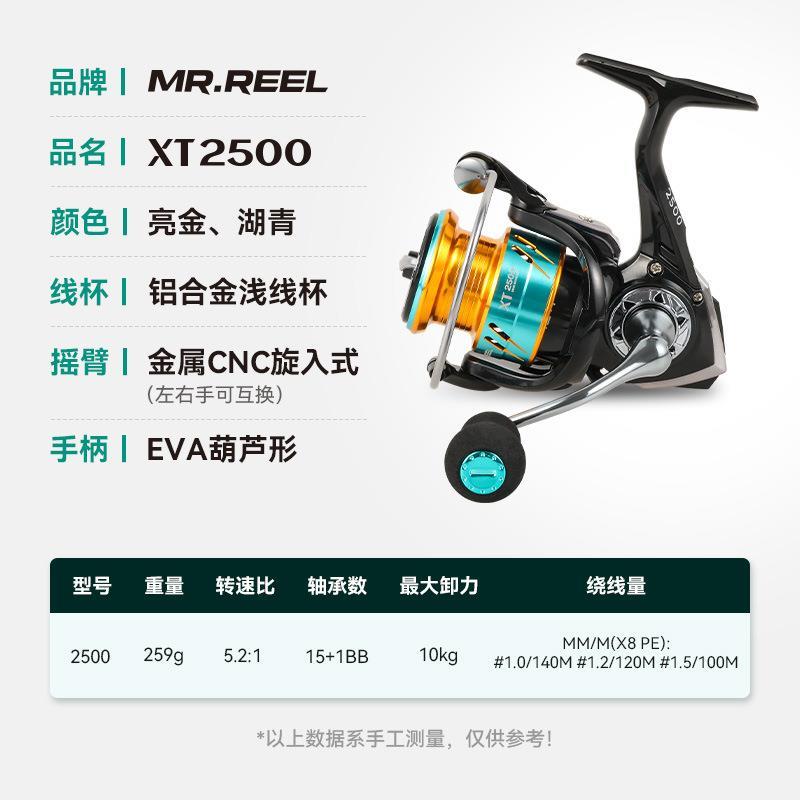 2500系列路亚纺车轮无间隙鱼线轮浅线杯远投纺车轮马口白条轮