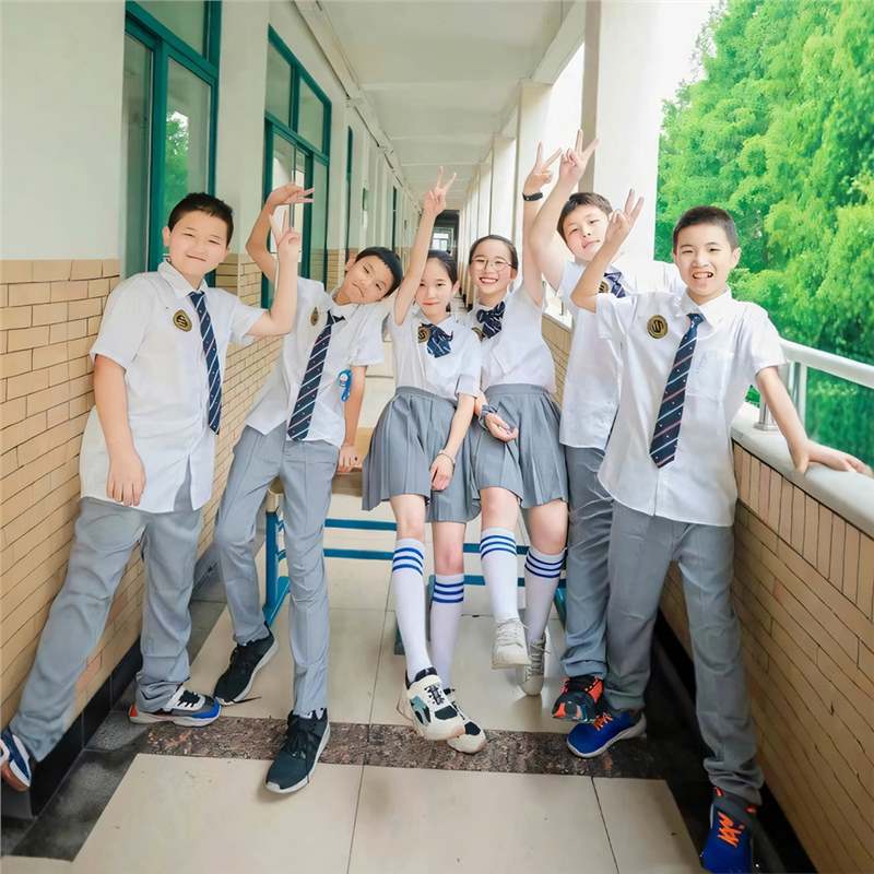 合唱演出服中小学生初高中生毕业季学院风jk制服白衬衫百褶裙班服