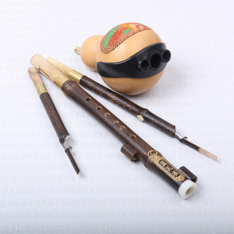 蓝孔雀葫芦丝紫竹 学生初学七孔c调 成人降b调  云南民族乐器