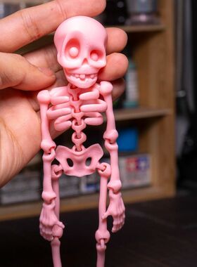 3D打印骷髅骨架人关节可活动儿童万圣节玩具礼物冰箱贴送女朋友潮
