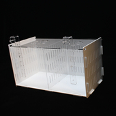 白色亚克力鱼缸隔离盒繁殖盒水晶虾迷你鹦鹉隔离盒饲养箱带盖育苗