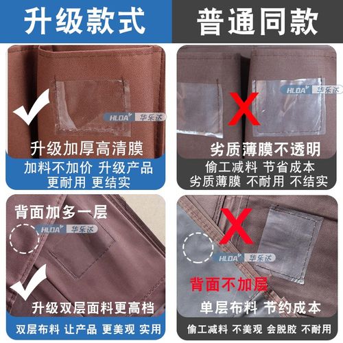 酒店客房工作车抹布袋五色挂袋清洁车布草车工具区分毛巾收纳分类