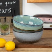 仅售14.9元 两个陶瓷七英寸窑变面碗汤碗菜碗水果蔬菜沙拉碗