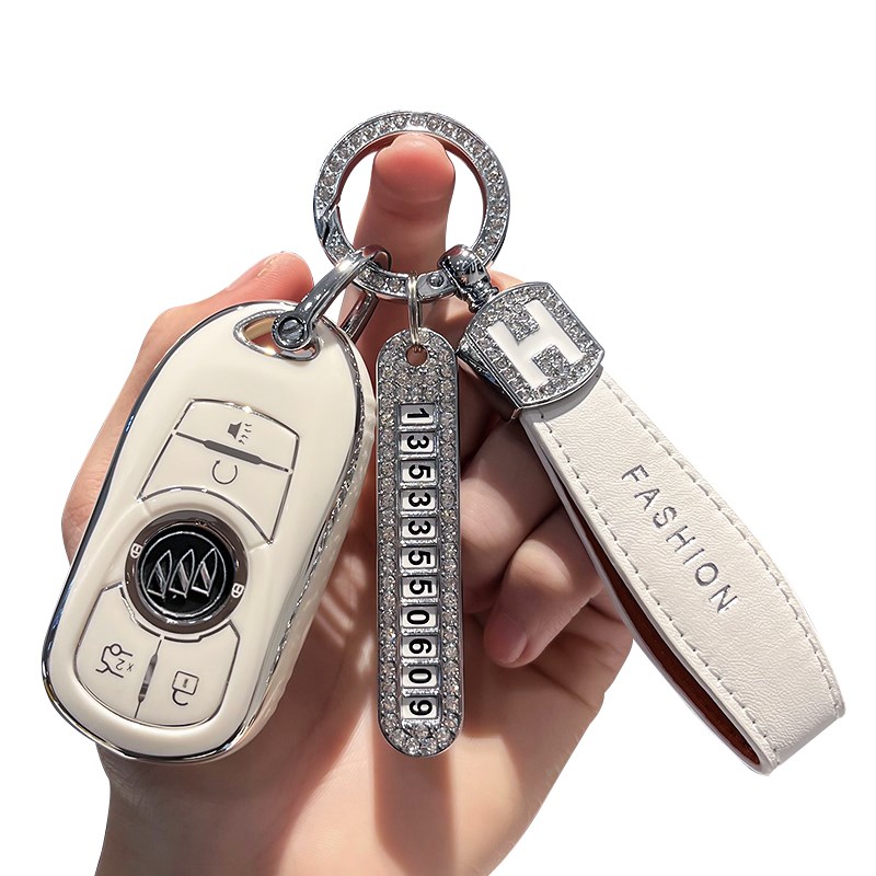 别克钥匙套君威君越威朗昂科威壳新款英朗昂科拉旗GX微蓝67车包扣