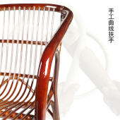 藤椅茶几三件套休闲椅天然手工藤椅子阳台客厅庭院老人真藤条椅子