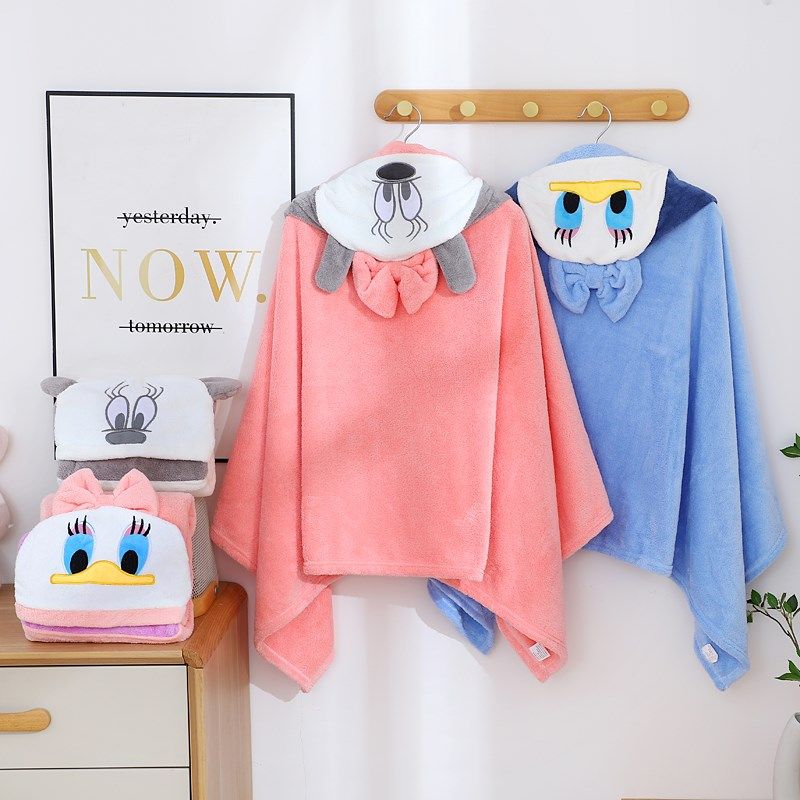 儿童可穿浴巾珊瑚绒连帽斗篷宝宝披风婴幼儿浴袍沙滩巾柔软吸水,婴童用品,浴巾,淘宝优惠券,粉丝福利购,淘宝优惠卷