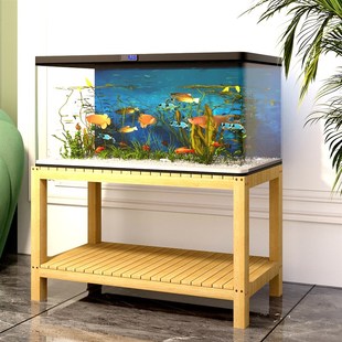 实木鱼缸架子底柜底座水族箱桌子木质置物架龟缸架中小型架草缸架