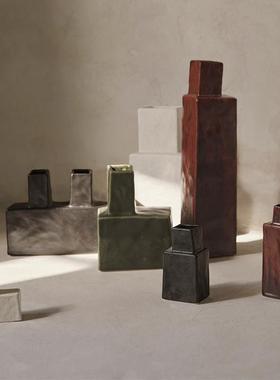 丹麦ferm LIVING Koa系列陶瓷花瓶 北欧风 花器摆件 现代简约