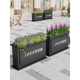 铁艺户外花箱定制组合售楼部商业街花坛市政景观围栏隔断花槽简约