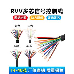多芯电缆软线Rvv14芯16芯20芯24芯*0.5/0.3/0.2/0.12方形控制线