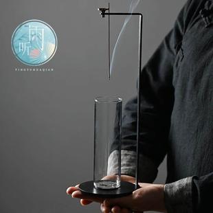 线香香插底座香薰炉倒挂香炉家用首饰架檀香玻璃香炉创意倒立香器