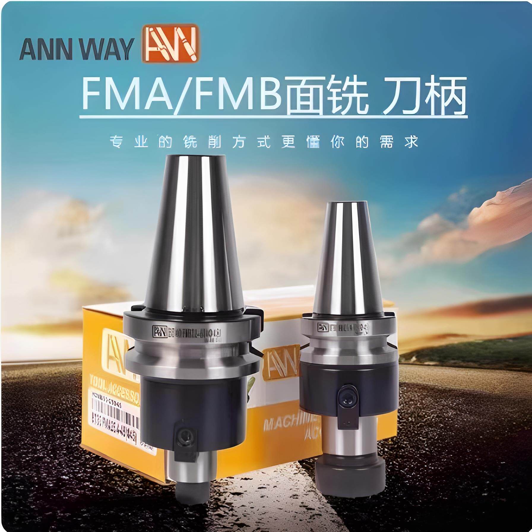 台湾进口安威平面铣刀盘刀柄BT30 BT40 BT50-FMB16 22 27 32 刀杆