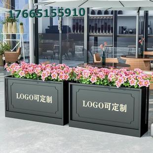 组合市政花槽花坛创意庭院广场绿植箱户外铁艺不锈钢花箱隔断花盆