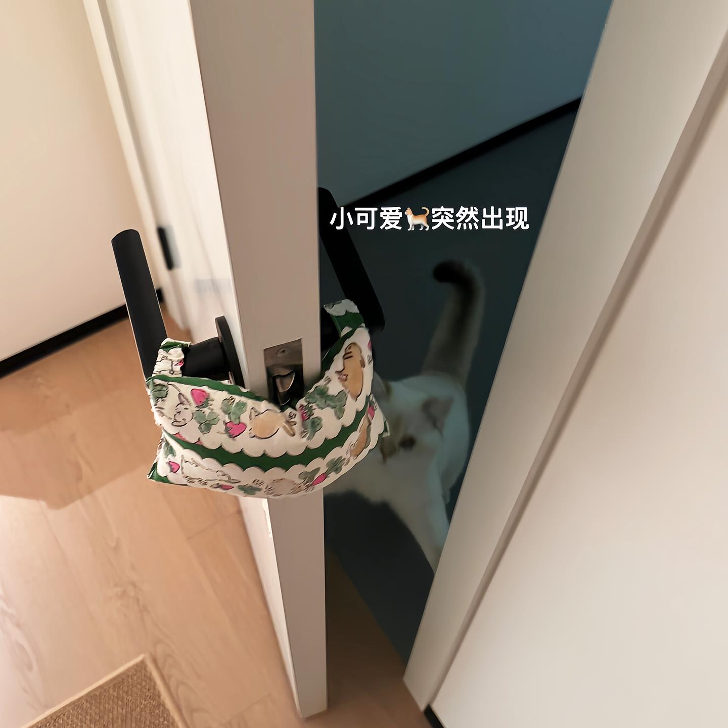 ins风防夹手安全门档门卡门把手防撞保护儿童宝房间碎花猫咪进出