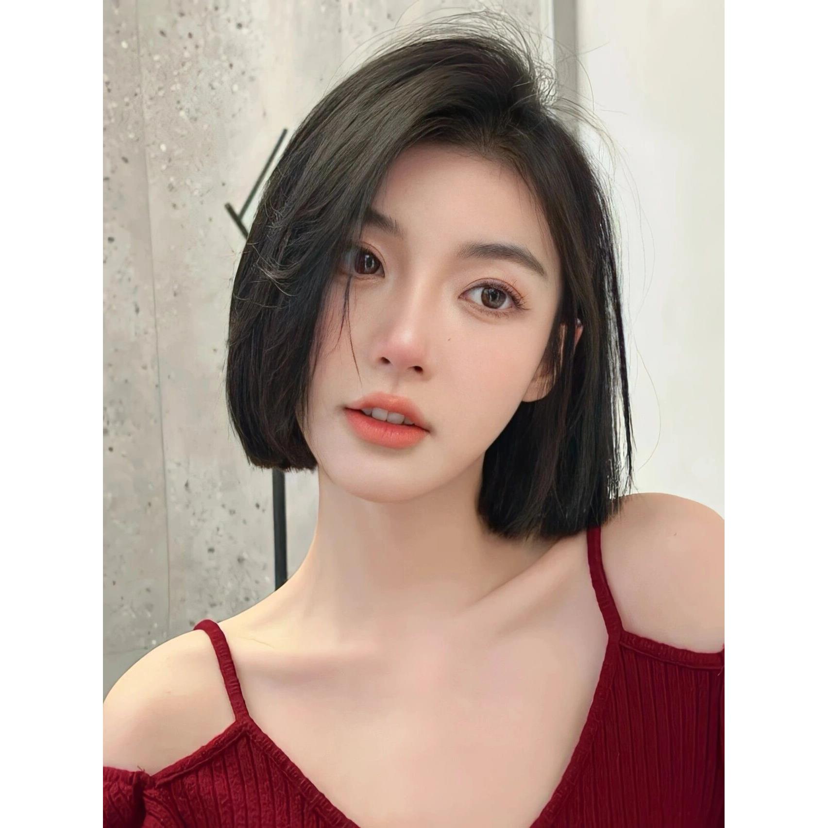 假发女短发网红一码新部分夏季透气薄全帽女波波头假发套装