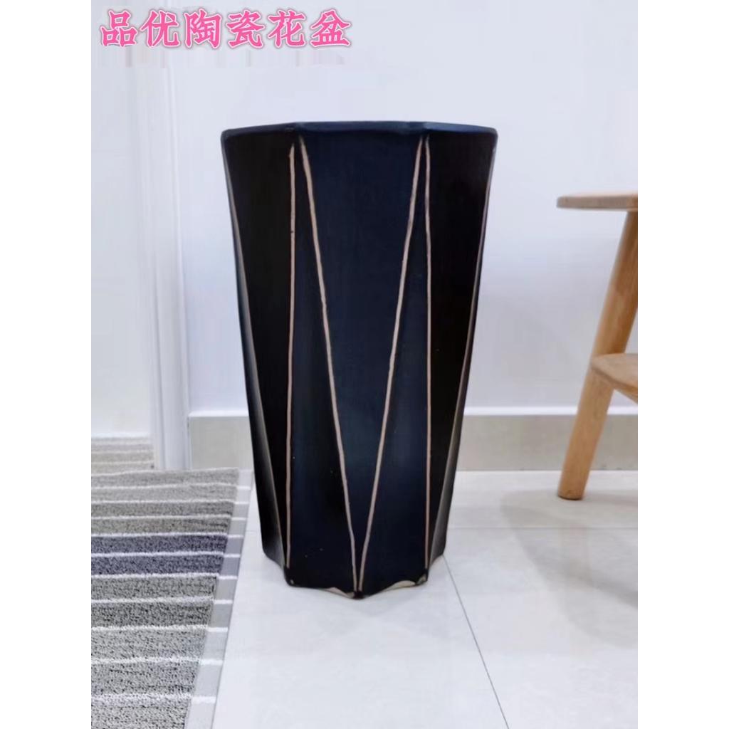 陶瓷超大直径花盆简单清仓特惠价室内阳台家庭落地公司门绿色植物